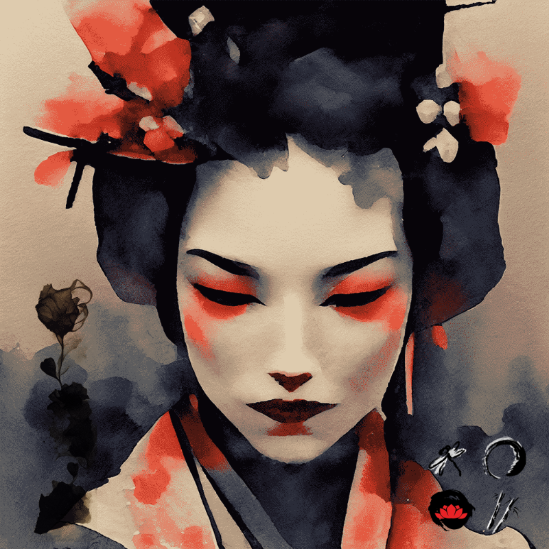 Black Rose and Geisha #4 static token preview
