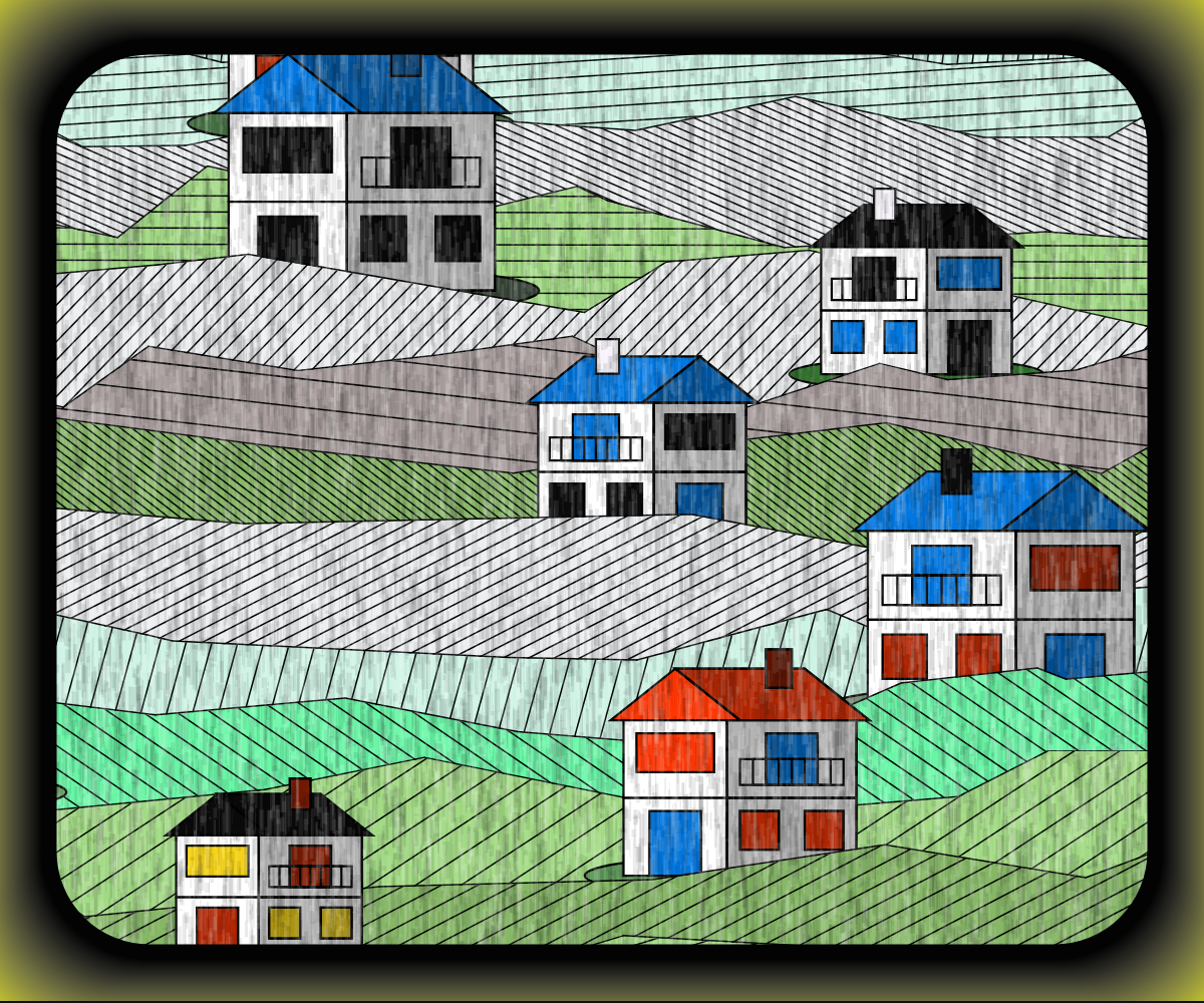 Rainy village #5 static token preview