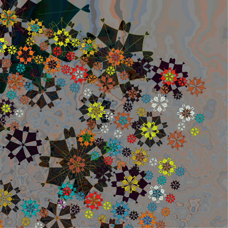 Flowers floating on dark #1 static token preview