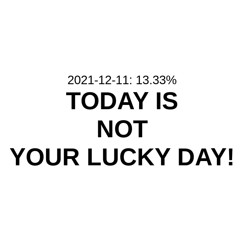 Is Today Your Lucky Day= #4 static token preview