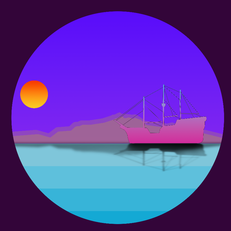 Boat on the sea #15 static token preview