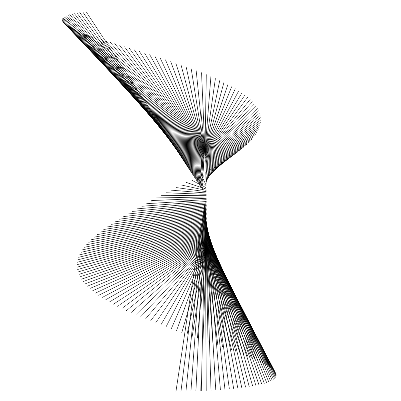 Sinus Cosinus #N Black on White #11 static token preview