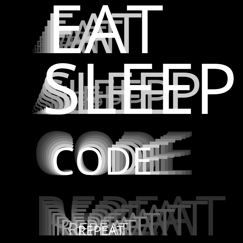 Eat Sleep Code Repeat #1 static token preview