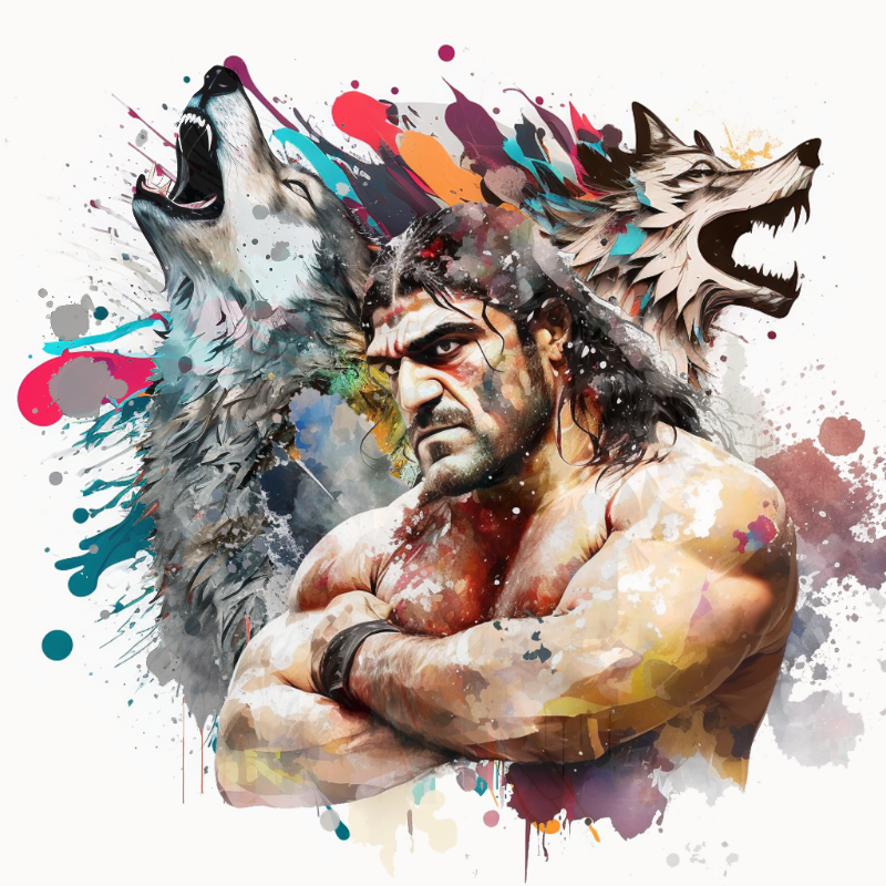 The Wolf and The Wrestler Bloke #1 static token preview