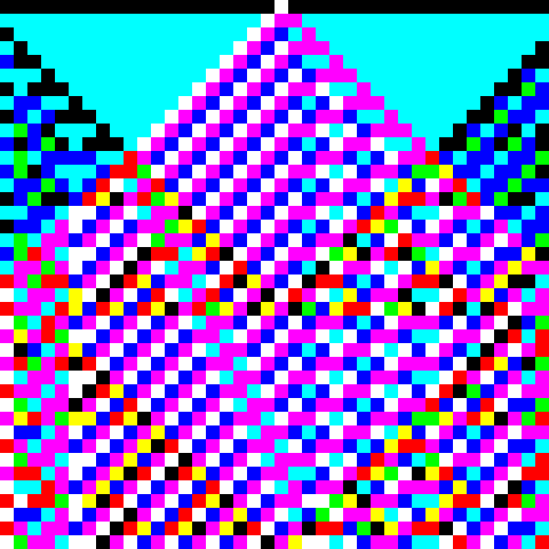 RGB Elementary Cellular Automaton #352 static token preview