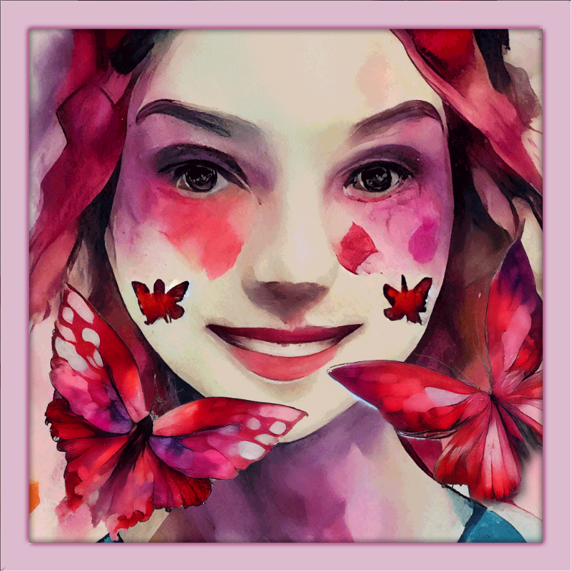 Alice and Magenta Butterflies #2 static token preview