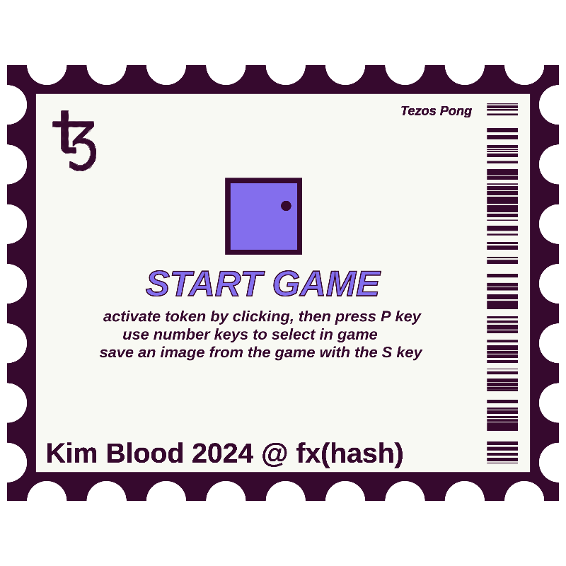 Tezos Pong #10 static token preview