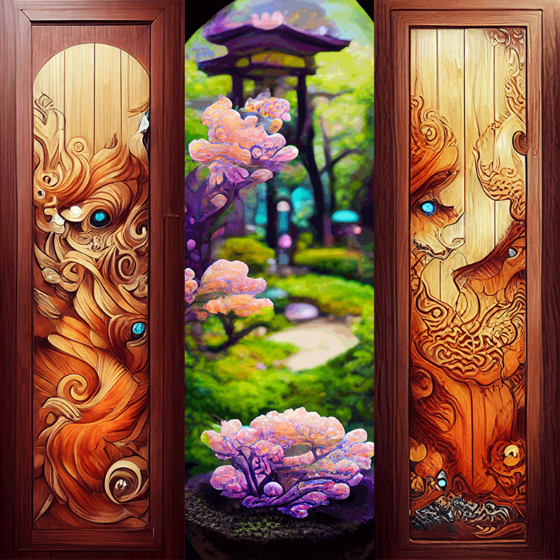 AI Japanese Garden in Spring #7 static token preview