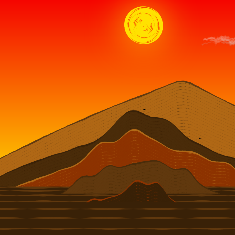 Painted Mountain Sunset #1 static token preview