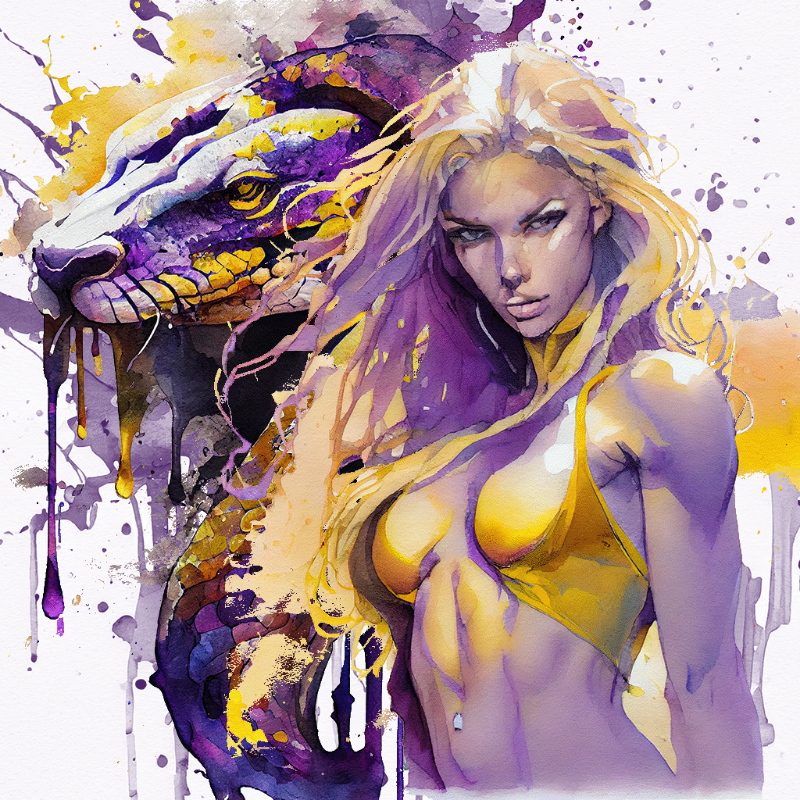 Artemis and Snake #10 static token preview