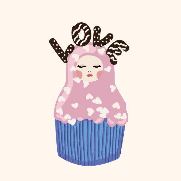 Cute Matryoshka Doll Cupcake Series #24 static token preview