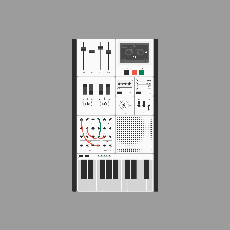 Modular synthesizer #28 static token preview