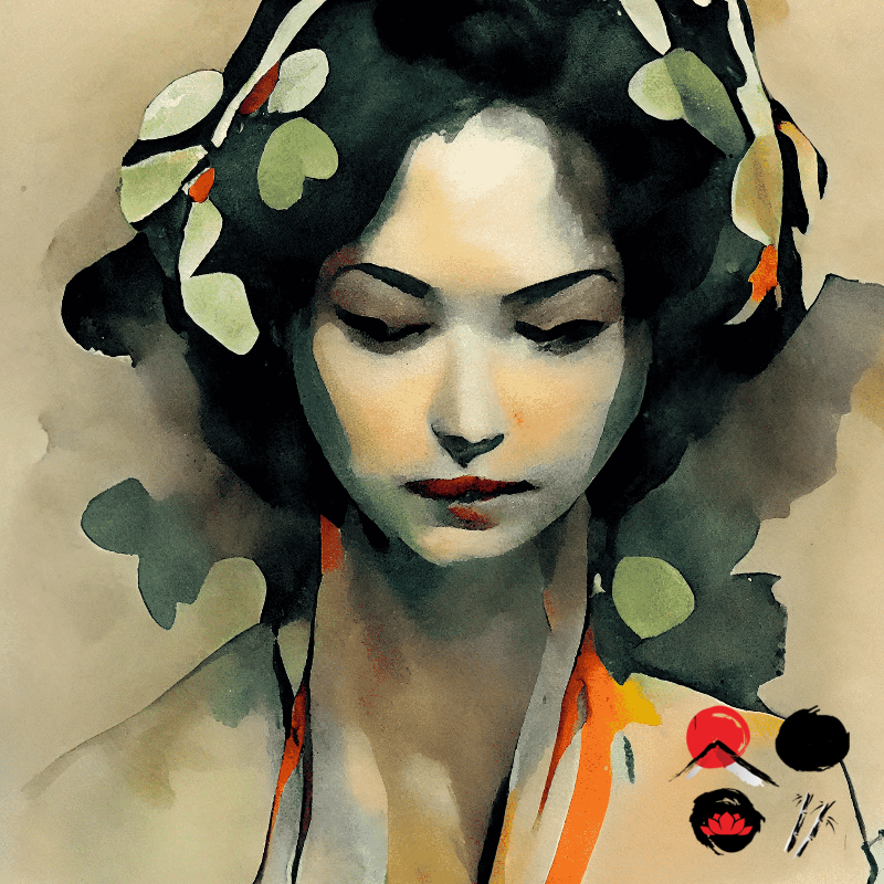 Geisha and nature #6 static token preview
