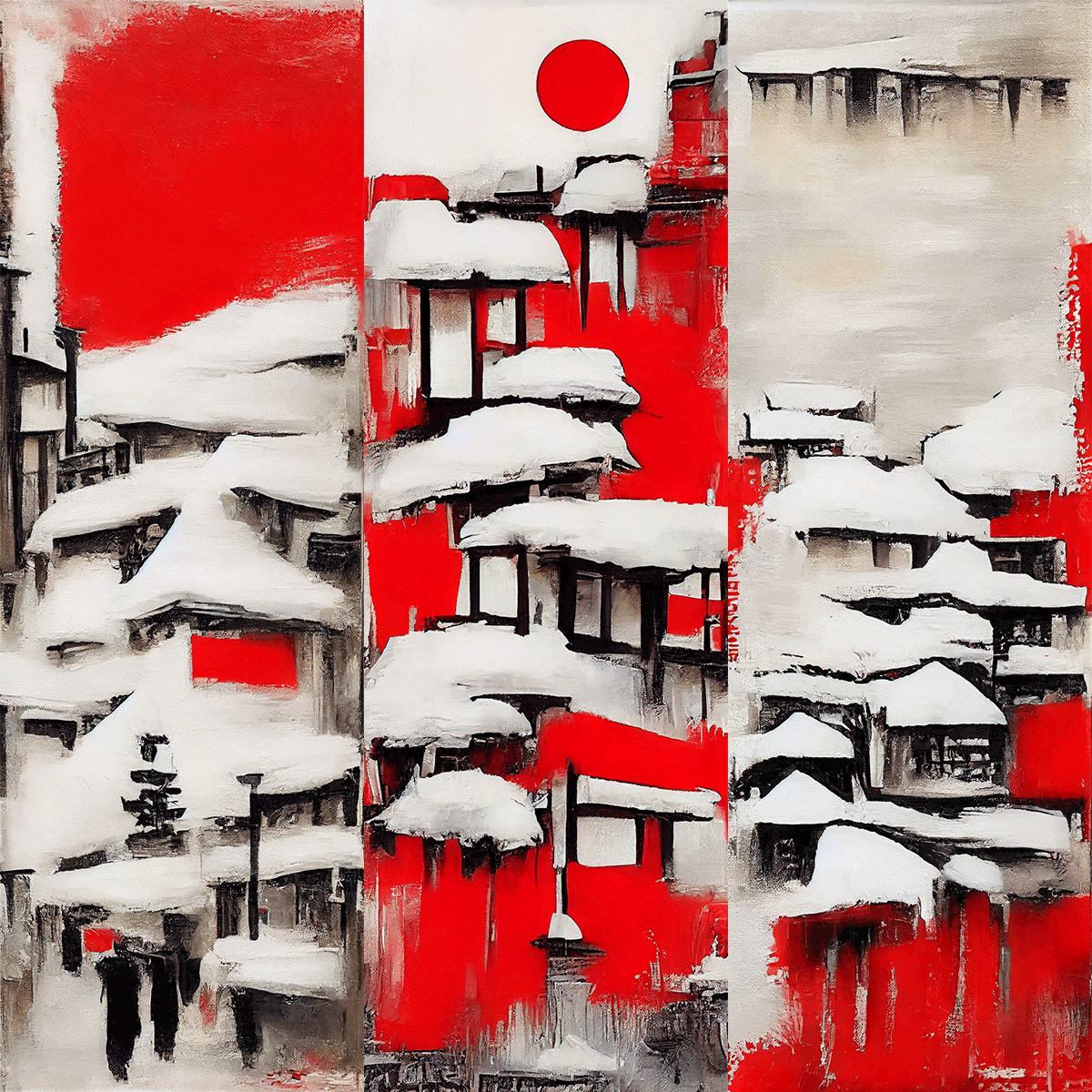 AI Japanese City in Winter #1 static token preview