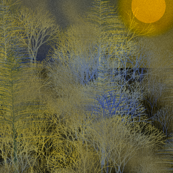 Moonlit Native Bush #14 static token preview
