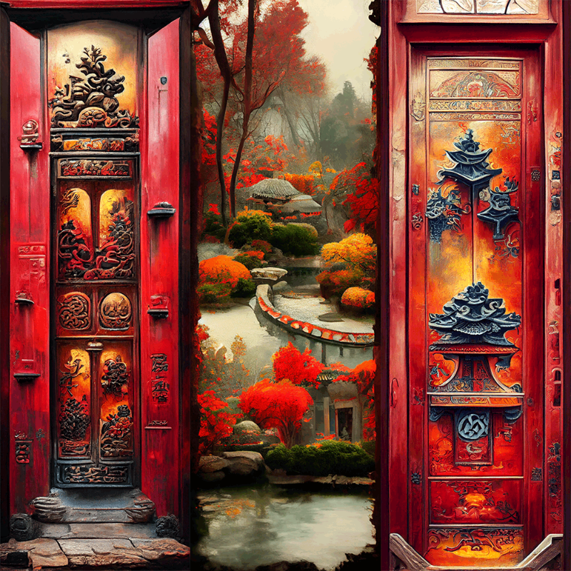 AI Chinese Garden #12 static token preview