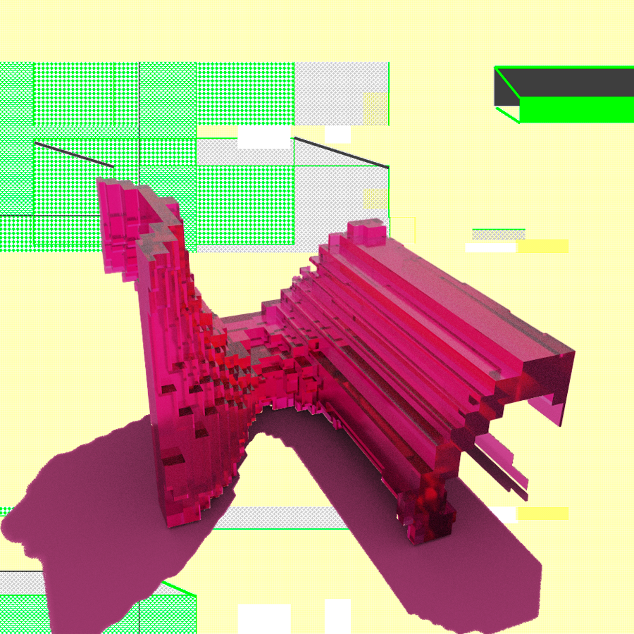 ‘Low-Res’ poems #12 static token preview