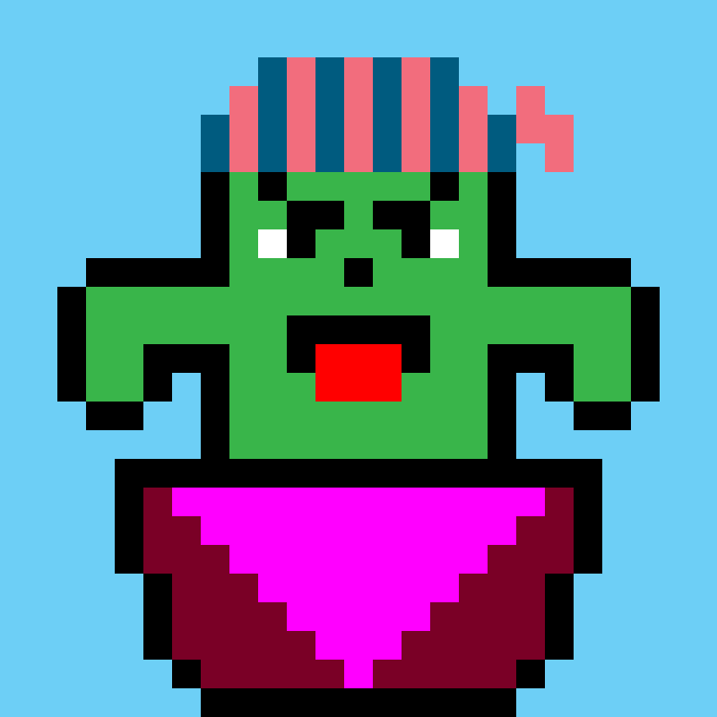 pixel cactus #5 static token preview