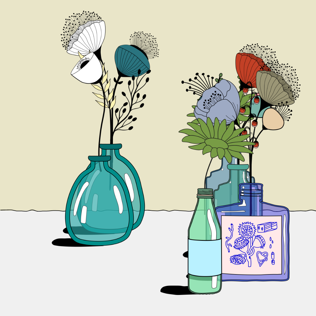 Flowers & Bottle #14 static token preview