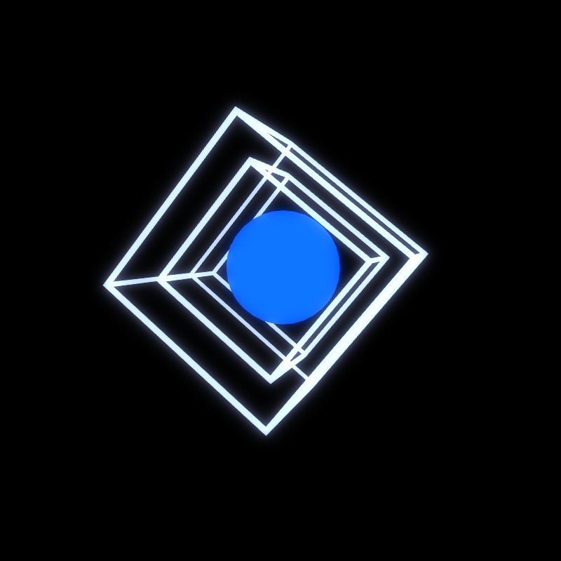 Generative Animation : Two Cube and Sphere #4 static token preview