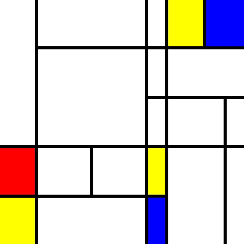 compositioninredblueandyellow.art, (NFT) #104 static token preview