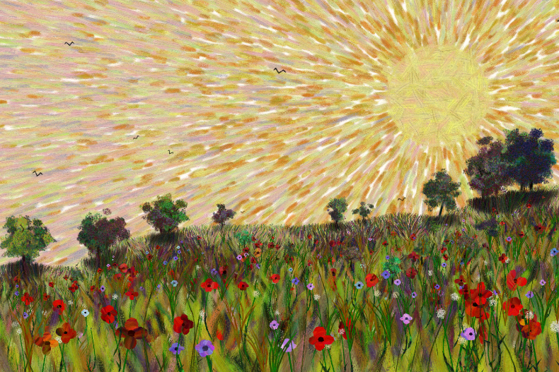 Flowers and Sky #11 static token preview