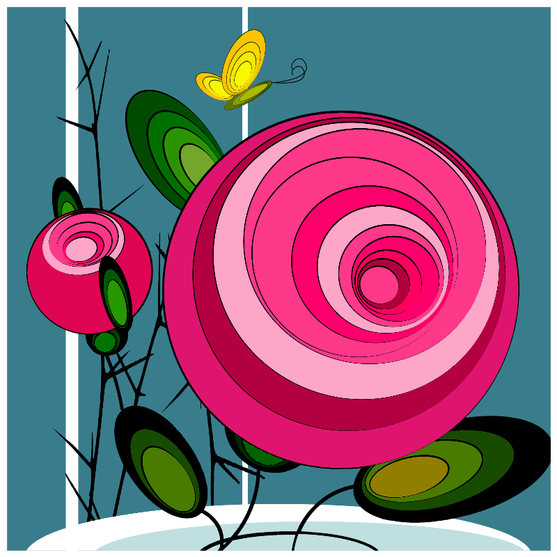 Butterfly & Roses #8 static token preview