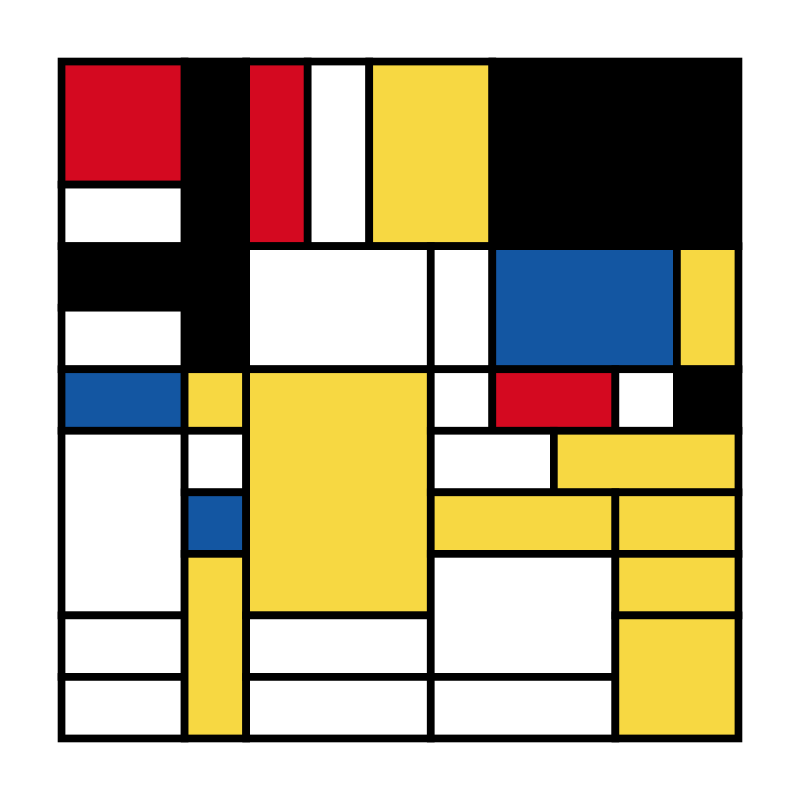 Mondrian squares #5 static token preview
