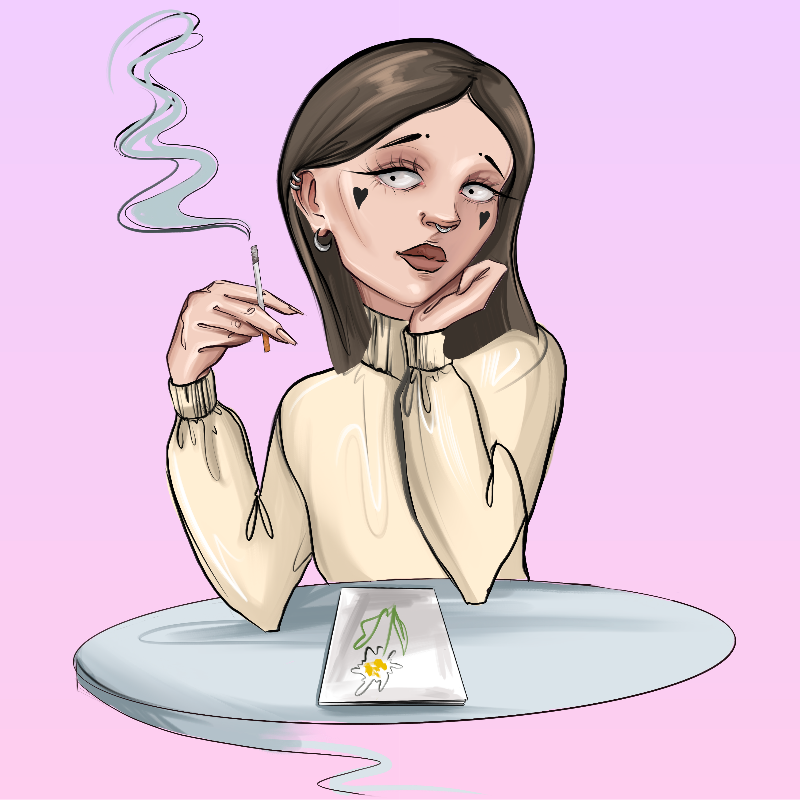 Girl at the table #22 static token preview