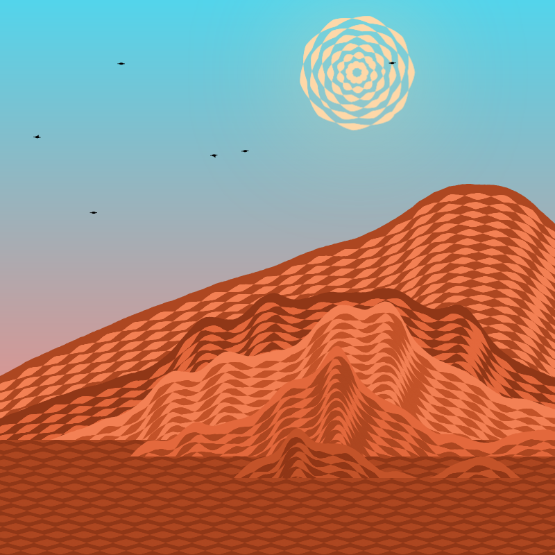 Painted Mountain Sunset #9 static token preview