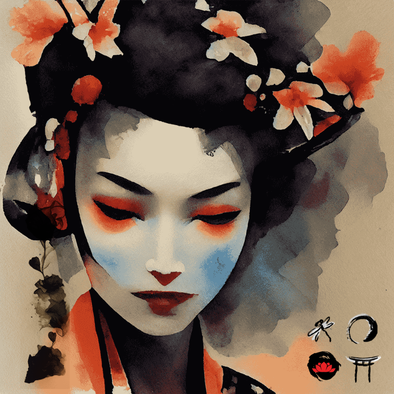 Black Rose and Geisha #13 static token preview