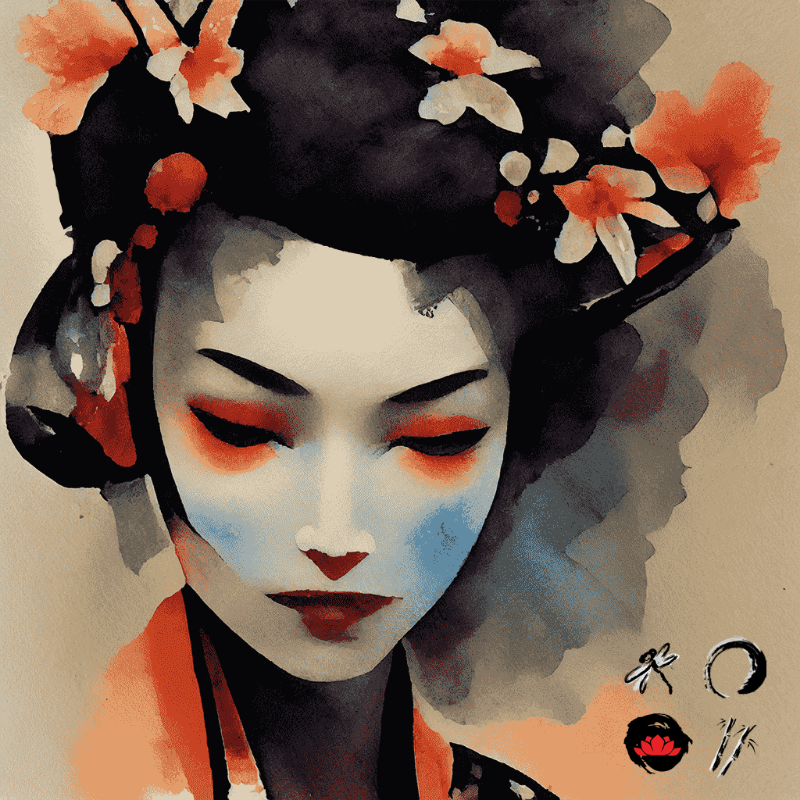 Black Rose and Geisha #10 static token preview