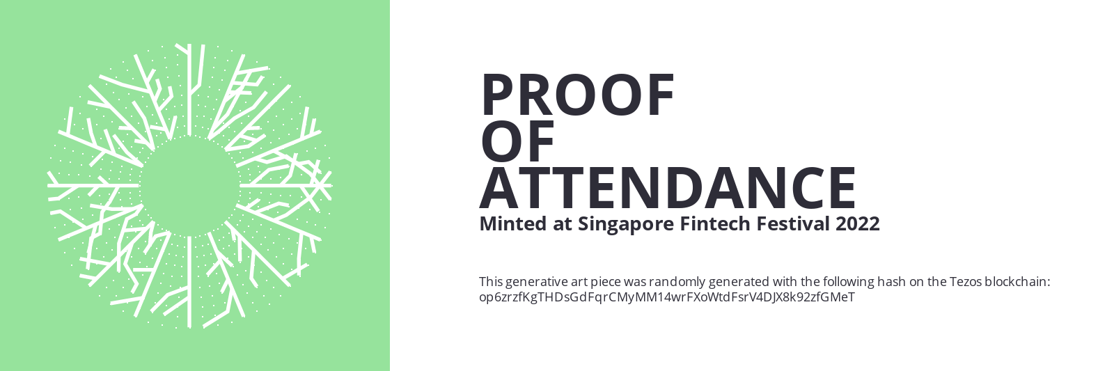 SFF2022 Proof of Attendance Token #1322 static token preview