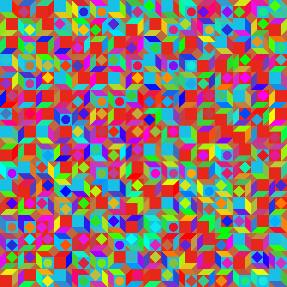 Oblique Cube Tessellation #2 static token preview