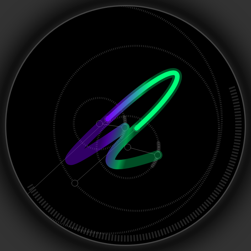 Neon Curves #18 static token preview