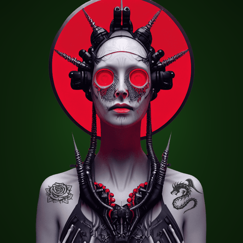Cyber Girl #8 static token preview
