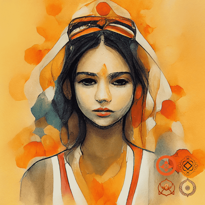 Hindu girl meditating #8 static token preview
