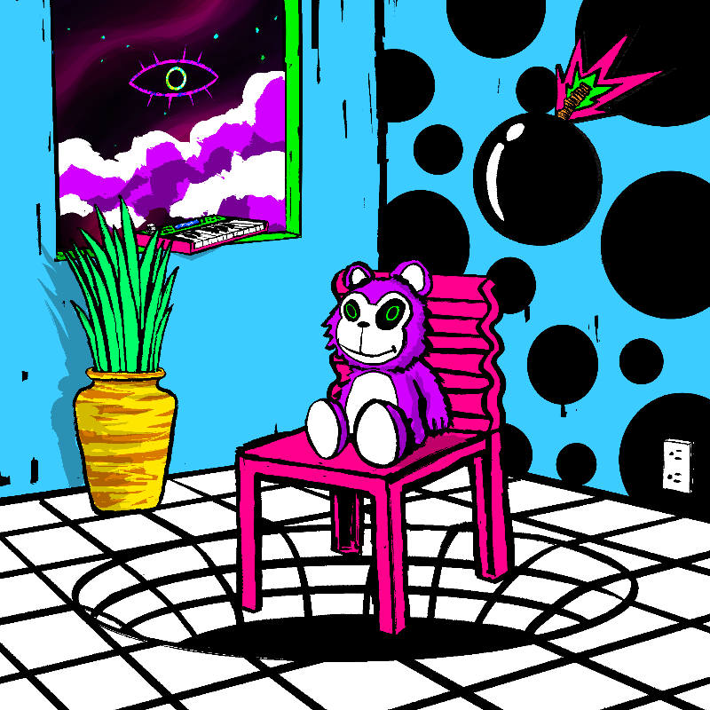 pink chair in the blue room #5 static token preview