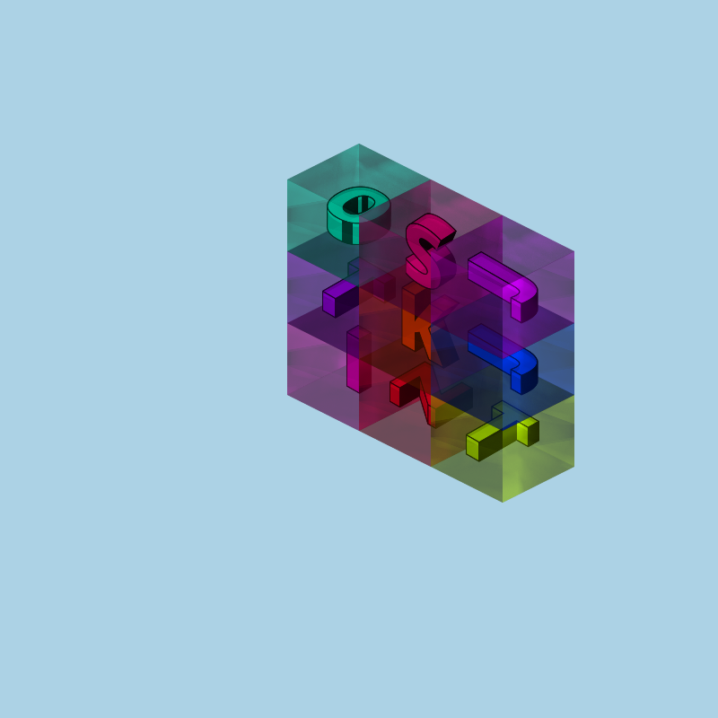 Letters in glass #15 static token preview