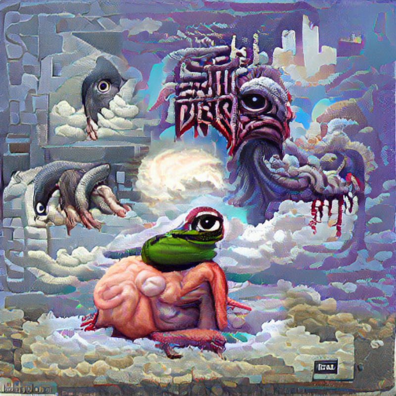 Pigeon Sat on a Brain Reflecting Existence #11 static token preview