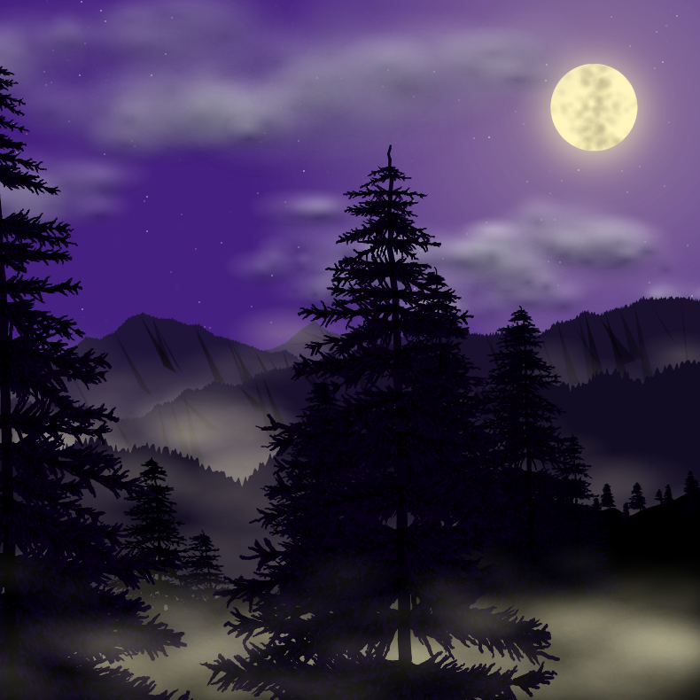 Moonlit Mountains #5 static token preview