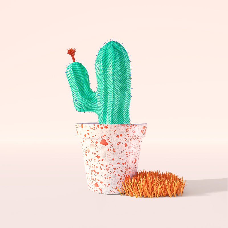 3D Crypto Cacti #7 static token preview