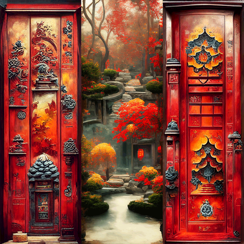 AI Chinese Garden #13 static token preview