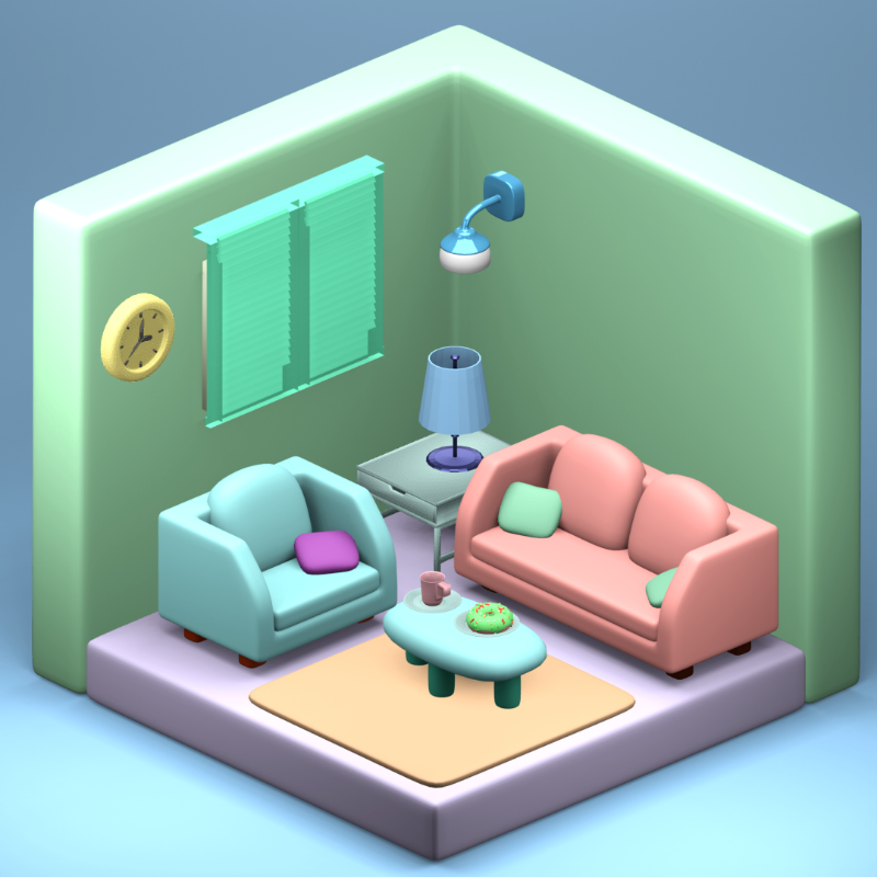 3D Fantasy Living room #11 static token preview