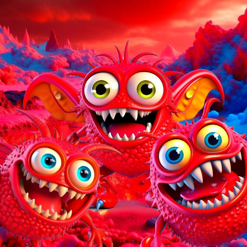 Red Monsters #1 static token preview