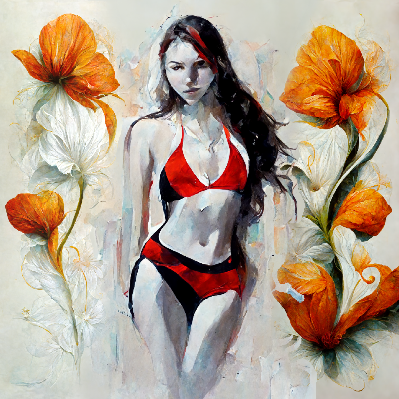 Girl and Flower #13 static token preview