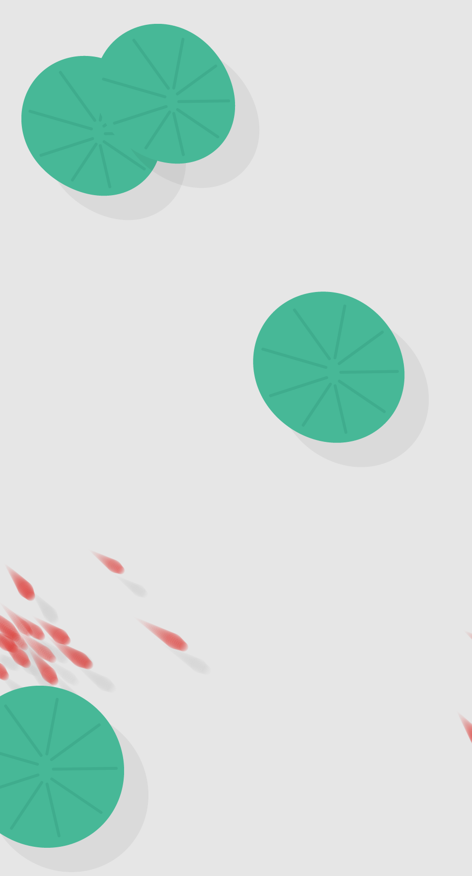 Fish playing among lotus leaves #6 static token preview