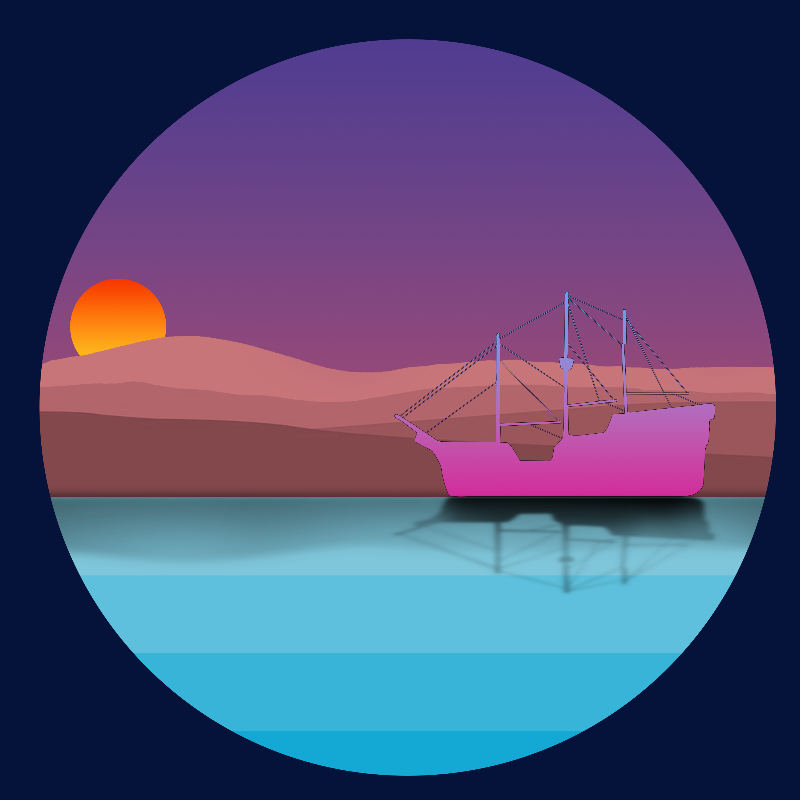 Boat on the sea #12 static token preview