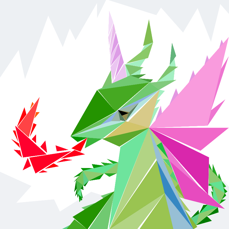 Unicorn dragon #8 static token preview