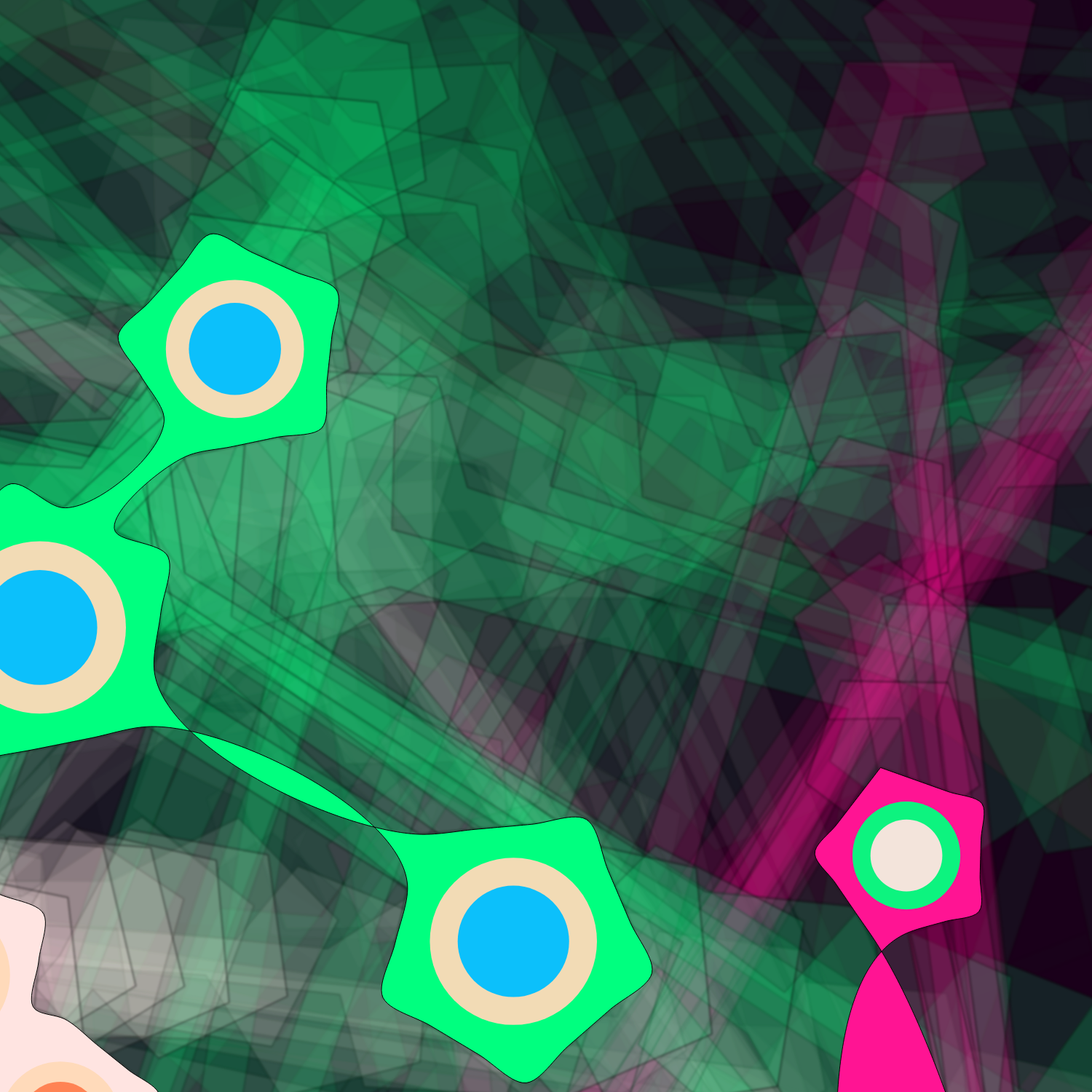 Geometric colorful shapes #6 static token preview